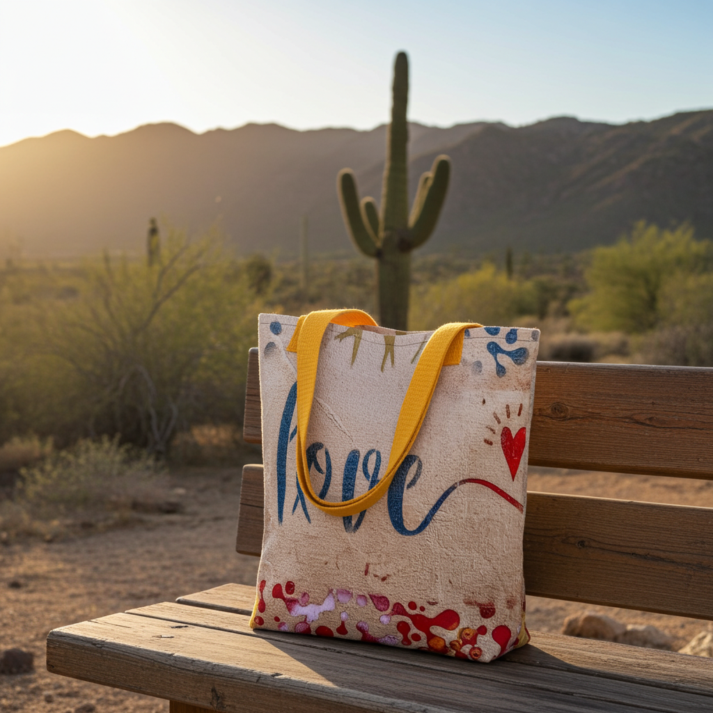 Love Bird Tote Bag - Sunny Yellow Romance Design