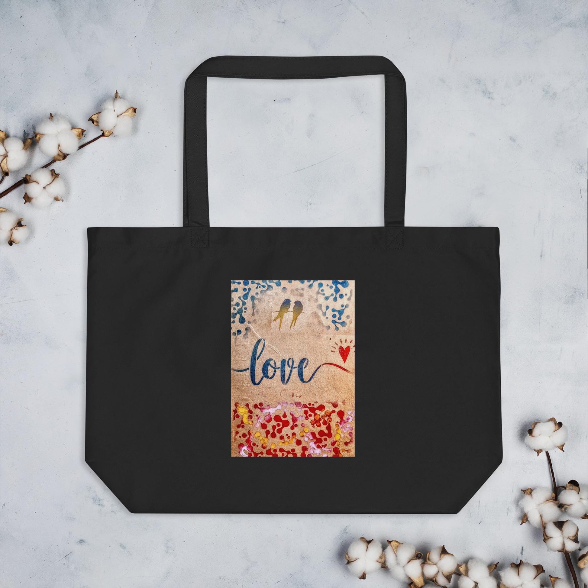 Large organic tote bag