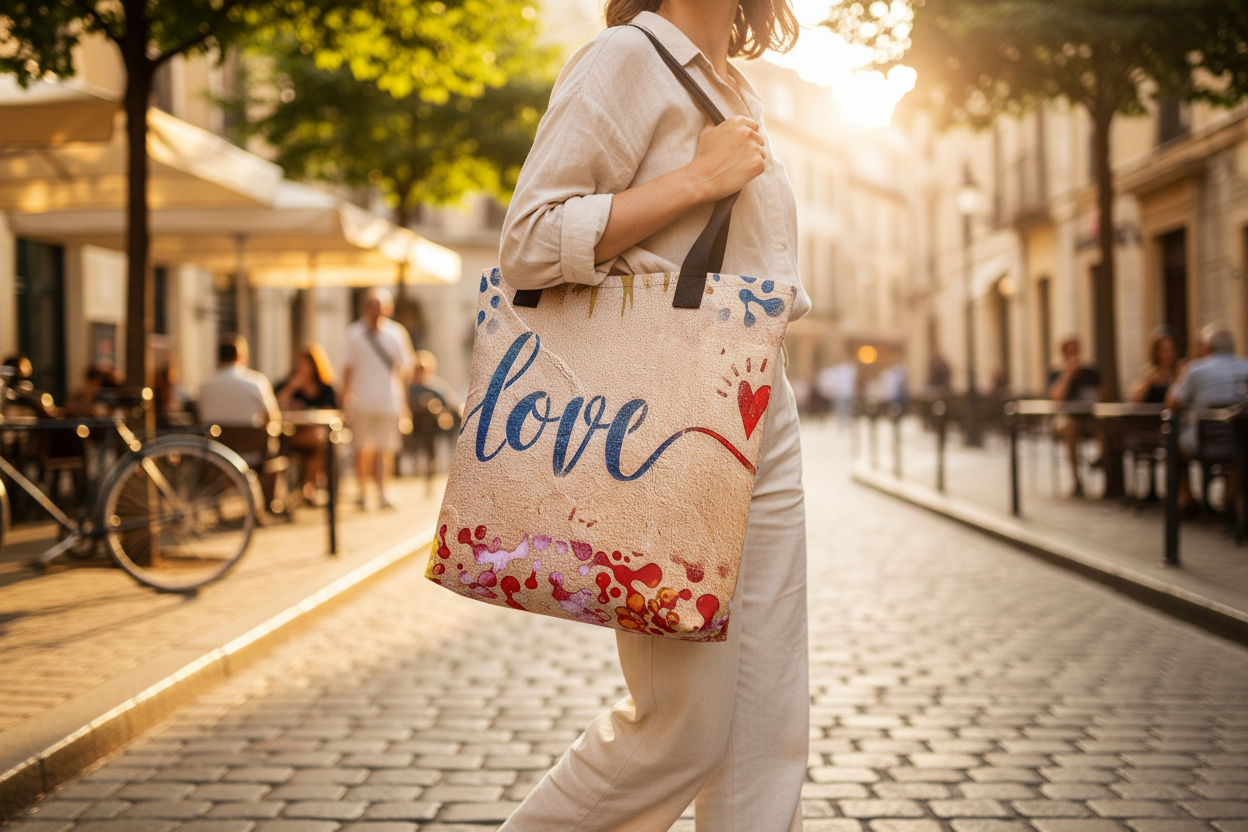 Love Birds Tote Bag – Red Hot Original Artwork Design